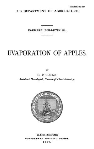 Evaporation of Apples