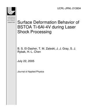 Surface Deformation Behavior of BSTOA Ti-6Al-4V during Laser Shock Processing