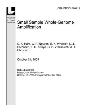 Small Sample Whole-Genome Amplification