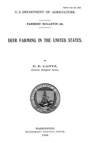 Primary view of object titled 'Deer Farming in the United States'.