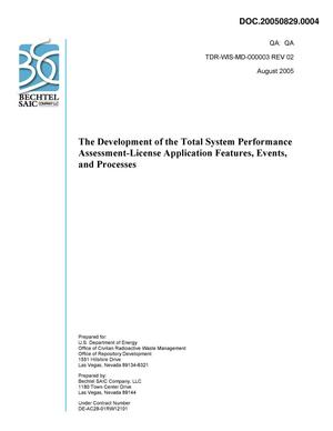 The Development of the Total System Performance Assessment-License Application Features, Events, and Processes