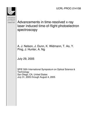 Advancements in time-resolved x-ray laser induced time-of-flight photoelectron spectroscopy