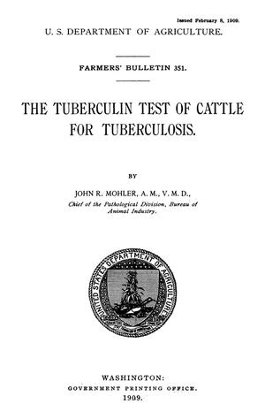 The Tuberculin Test of Cattle for Tuberculosis