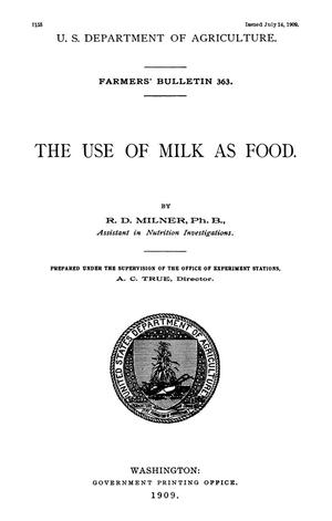 The Use of Milk as Food