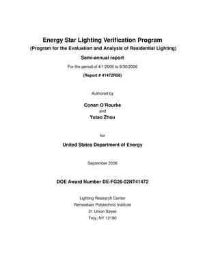 Energy Star Lighting Verification Program