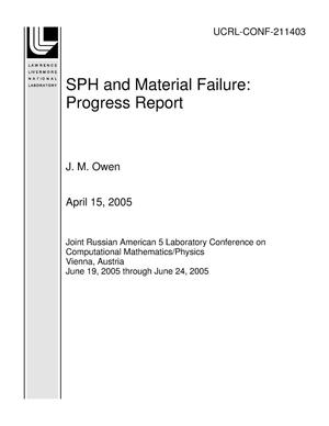 SPH and Material Failure: Progress Report