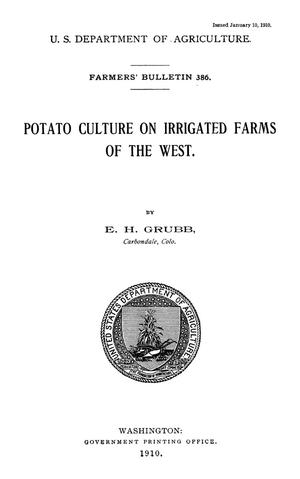 Potato Culture on Irrigated Farms of the West