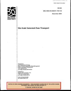 SITE-SCALE SATURATED ZONE TRANSPORT