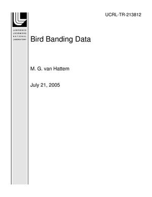 Bird Banding Data