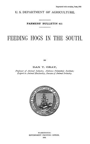 Primary view of object titled 'Feeding Hogs in the South'.
