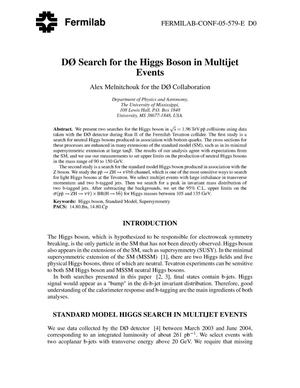 D0 search for the Higgs boson in multijet events