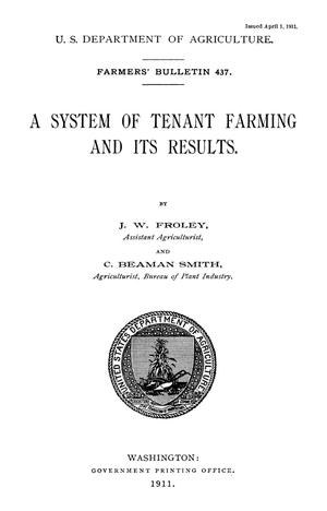 Primary view of object titled 'A System of Tenant Farming and Its Results'.