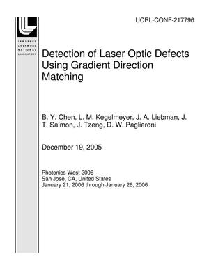 Detection of Laser Optic Defects Using Gradient Direction Matching