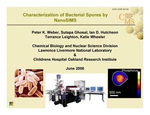 Characterization of Bacterial Spores by NanoSIMS