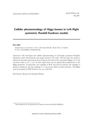 Collider Phenomenology of Higgs Bosons in Left-RightSymmetric Randall-Sundrum Models