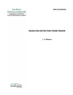 Radiation Detection from Fission