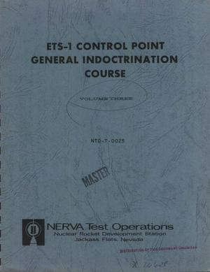 ETS-1 control point general indoctrination course. Volume III