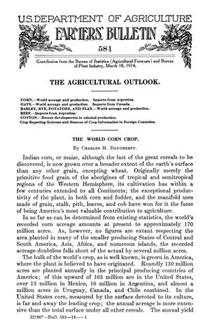 The Agricultural Outlook: March 18, 1914