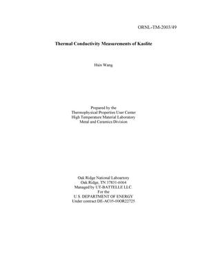 Thermal conductivity Measurements of Kaolite