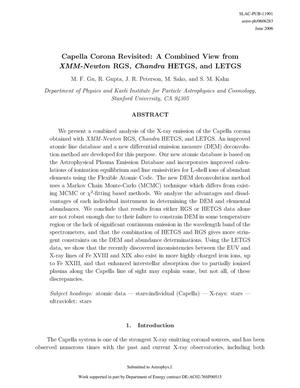 Capella Corona Revisited: a Combined View from Textit XMM-Newton RGS, Textit Chandra HETGS, and LETGS