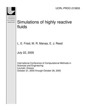 Simulations of highly reactive fluids