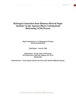 Hydrogen Generation from Biomass-Derived Surgar Alcohols via the Aqueous-Phase Carbohydrate Reforming (ACR) Process