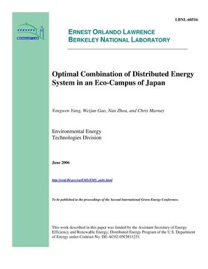 Optimal Combination of Distributed Energy System in an Eco-Campusof Japan