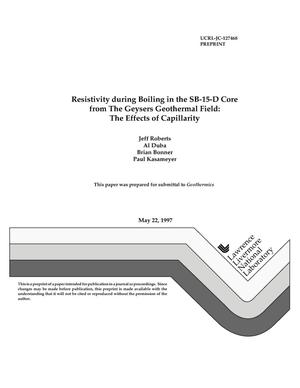 Resistivity During Boiling in the SB-15-D Core from the Geysers Geothermal Field: The Effects of Capillarity