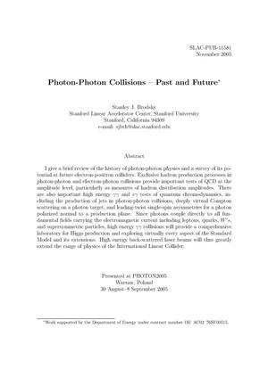 Photon-Photon Collisions -- Past and Future