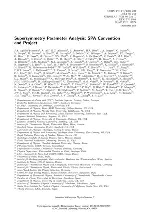 Supersymmetry Parameter Analysis: SPA Convention and Project