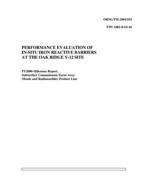Performance Evaluation of In-Situ Iron Reactive Barriers at the Oak Ridge Y-12 Site