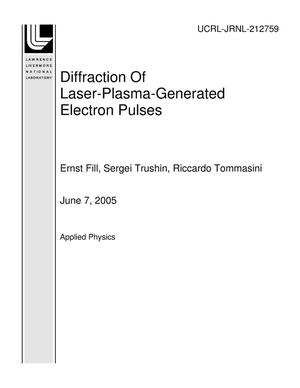 Diffraction Of Laser-Plasma-Generated Electron Pulses