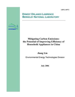 Mitigating Carbon Emissions: the Potential of Improving Efficiencyof Household Appliances in China