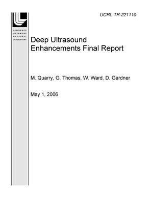 Deep Ultrasound Enhancements Final Report
