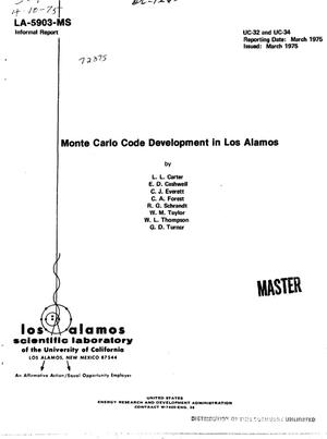 Monte Carlo code development in Los Alamos
