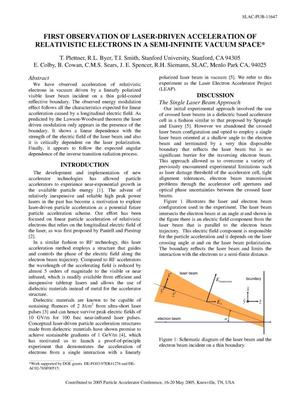 First Observations of Laser-Driven Acceleration of Relativistic Electrons in a Semi-Infinite Vacuum Space