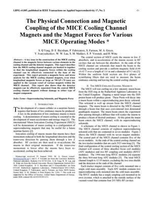 The Physical Connection and Magnetic Coupling of the MICE Cooling Channel Magnets and the Magnet Forces for Various MICE OperatingModes