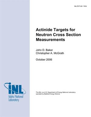 Actinide Targets for Neutron Cross Section Measurements