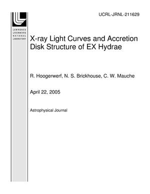 X-ray Light Curves and Accretion Disk Structure of EX Hydrae