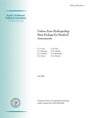 Vadose Zone Hydrogeology Data Package for Hanford Assessments