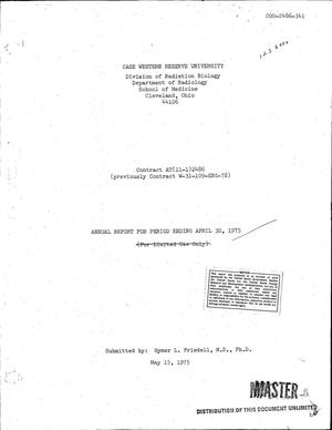 Annual Report for Period ending 30 April 1975