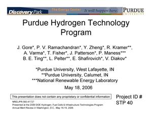 Purdue Hydrogen Technology Program