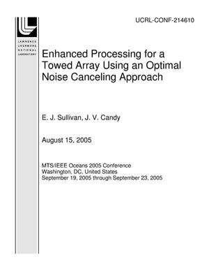 Enhanced Processing for a Towed Array Using an Optimal Noise Canceling Approach