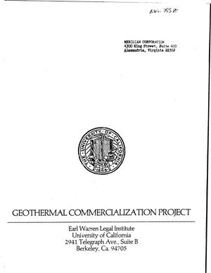State-by-State Analysis of Public Utility Laws Affecting Geothermal Direct Heat Applications