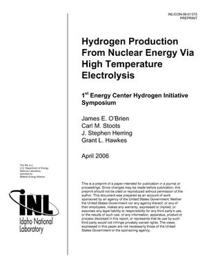 Hydrogen Production from Nuclear Energy via High Temperature Electrolysis
