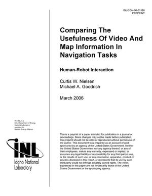 Comparing the Usefulness of Video and Map Information In Navigation Tasks