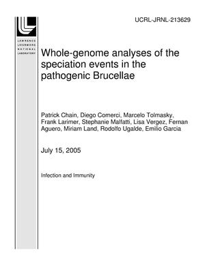 Whole-genome analyses of the speciation events in the pathogenic Brucellae