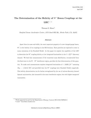 The Determination of the Helicity of W' Boson Coupling at the LHC
