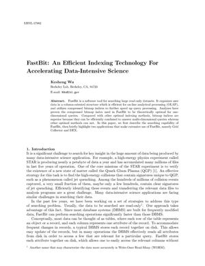 FastBit: An Efficient Indexing Technology For AcceleratingData-Intensive Science