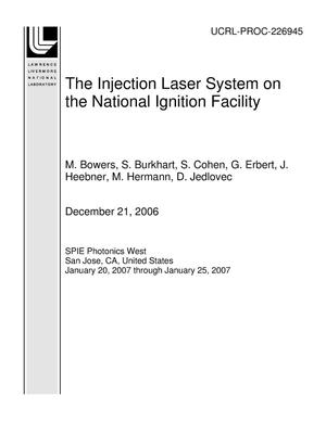 The Injection Laser System on the National Ignition Facility